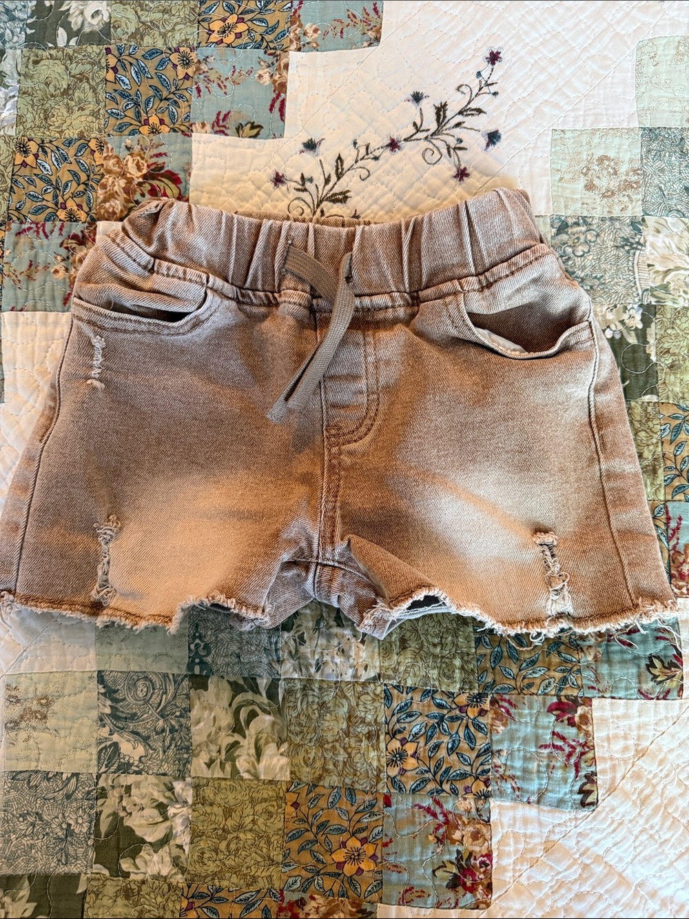 Boys Little Bipsy Denim Shorts with Drawstring